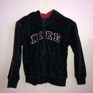 Velvet Nike zip up hoodie
